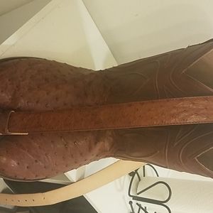 Real Ostrich boots and belt